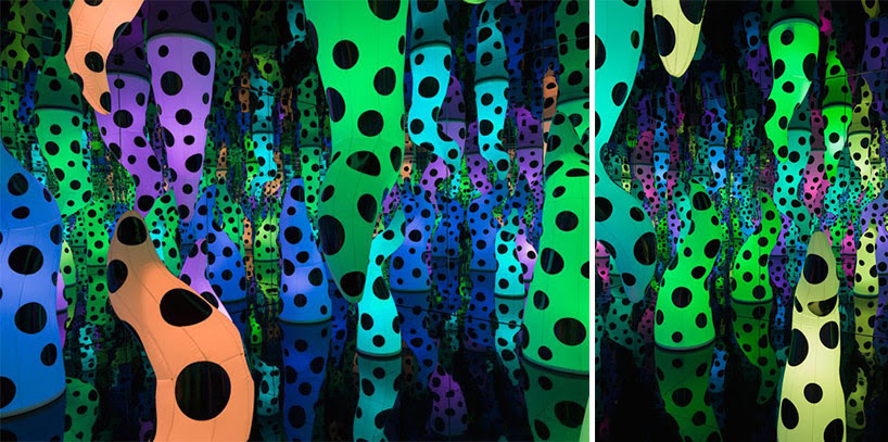 yayoi kusama exhibits dizzying infinity rooms and paintings