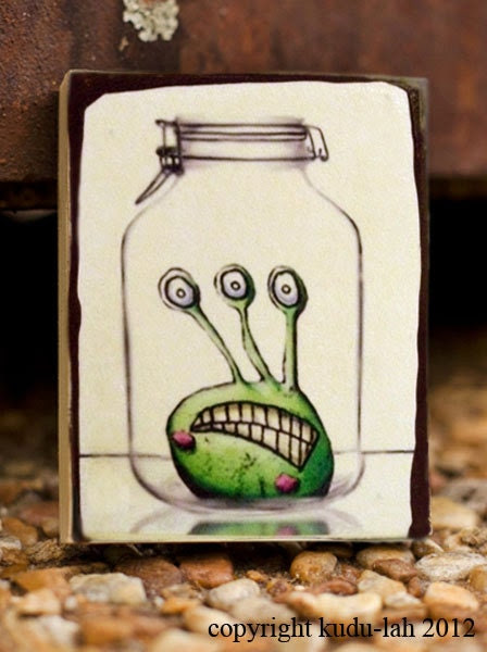 3 Eye'd Guy (Mason Jar Critter Art) - kudulah 3 Eye'd Guy (Mason Jar Critter Art) - kudulah