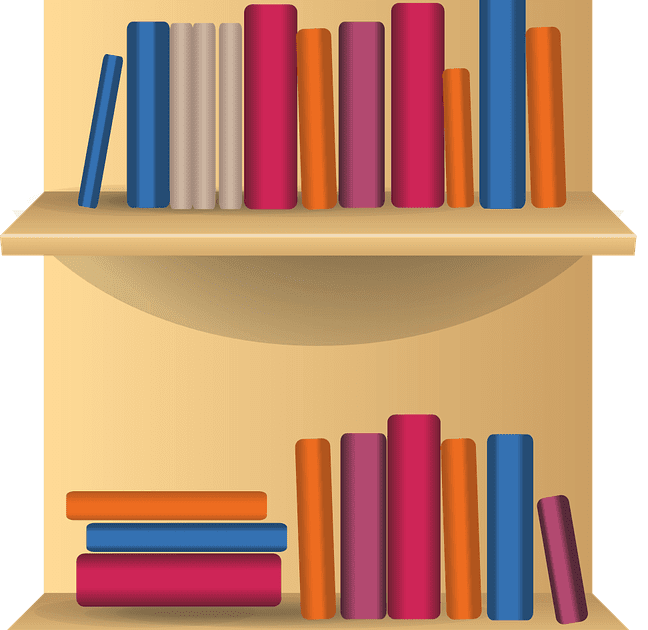Transparent Bookshelf Image - Bookshelf clipart transparent, Bookshelf