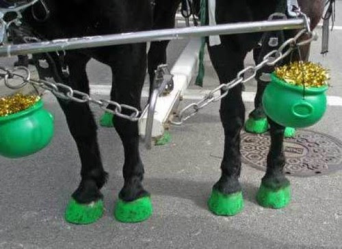 green horse hooves