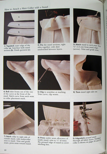 Style book page collar stand