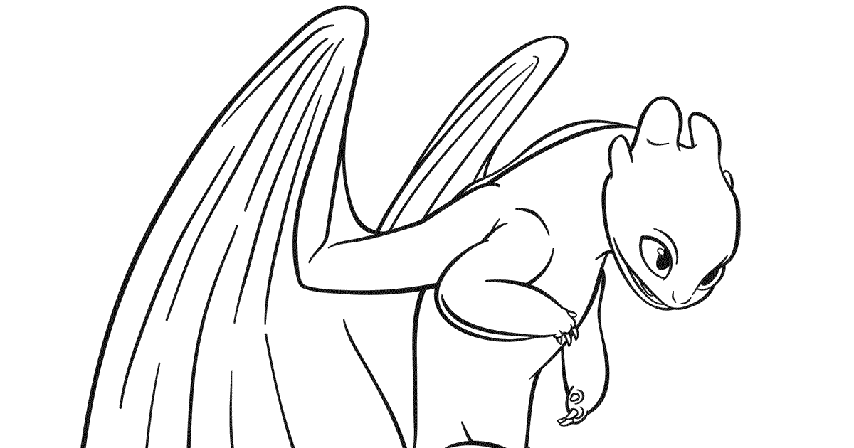 Baby Cute Light Fury Coloring Pages - Wordsmith Wallpaper