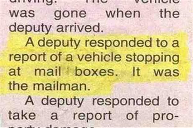 funny newspaper clip mailboxes comic