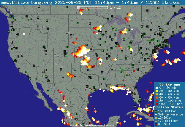 Noaa Lightning Strike Map History