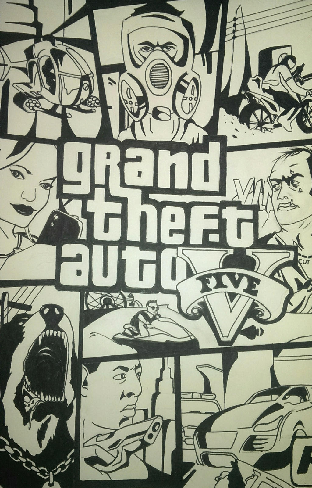 Drawing Of Gta : Grand theft auto v by patrickbrown on deviantart