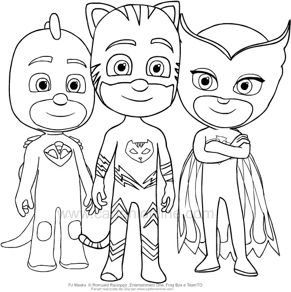 471 Cute Pj Robot Coloring Page with Animal character