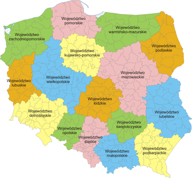 Norra Polen Karta | Fylker Kart
