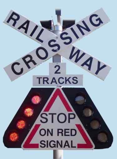 Warning lights on the Level Crossing Protection System from GNS Associates Pty Ltd