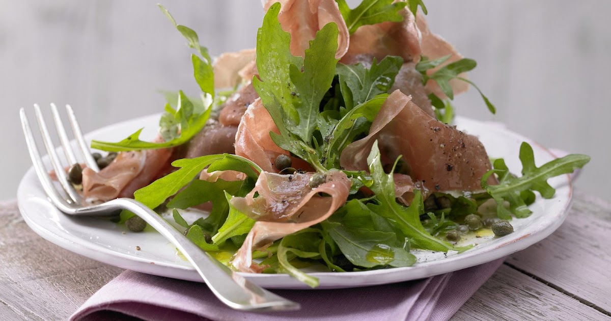 Italienischer Salat Mit Rucola Und Parmaschinken meistchn