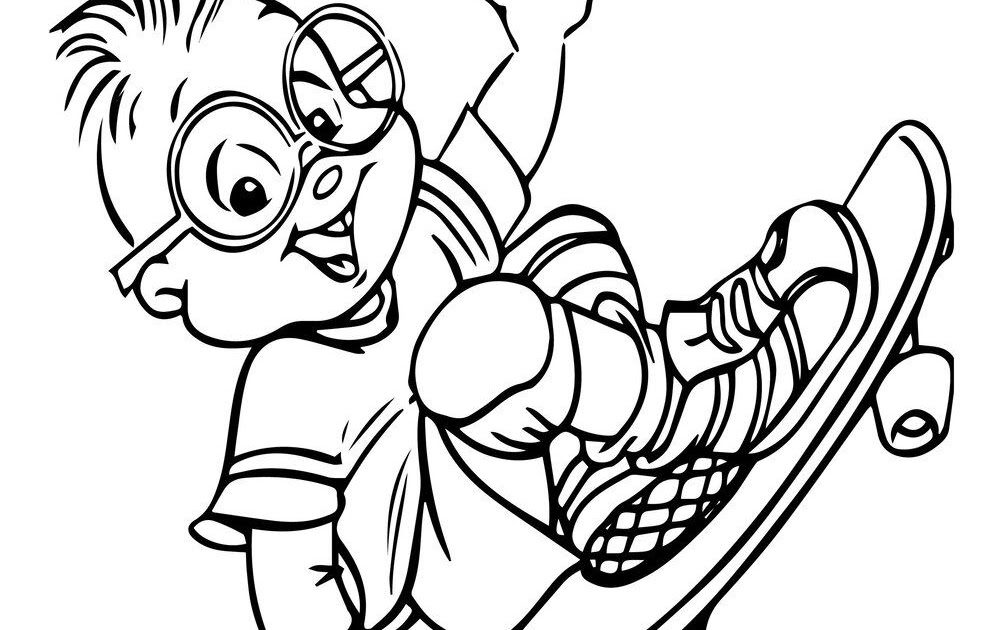 Simon The Chipmunk Coloring Pages - Fasucsowy