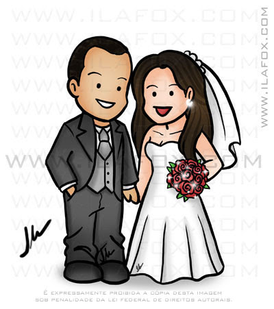 Caricatura fofinha, caricatura casal, caricatura personalizada, by ila fox