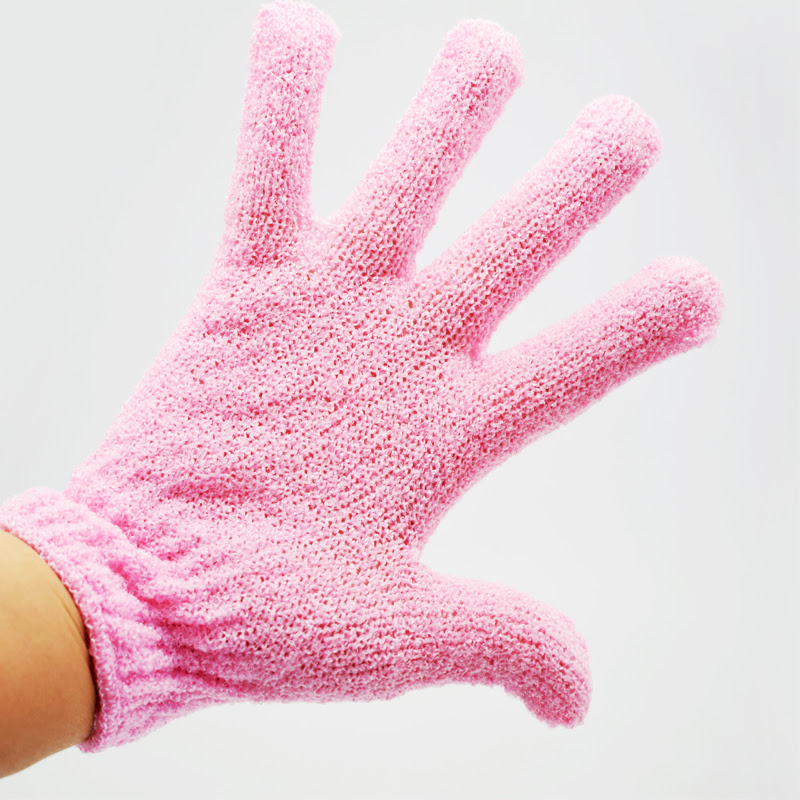 1 Pc Body Bath Gloves Five Fingers Back Scrub Bath Glove Multicolor