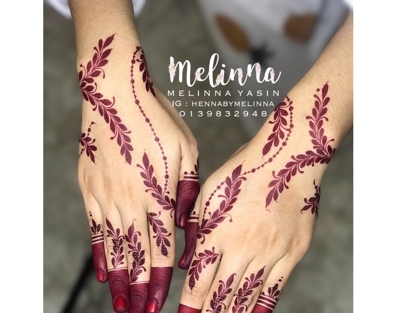 Henna Tangan Simple Corak Inai Simple Di Jari 30 Henna Tangan Simple
