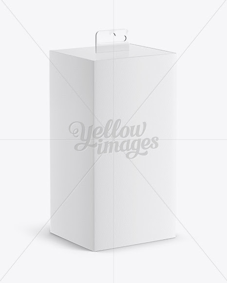 Download Download Textured Carton Box with Hang Tab Mockup - Half ...