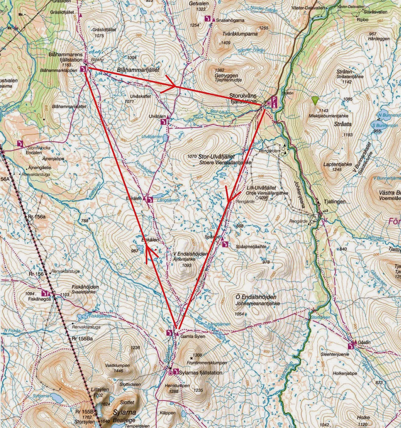 Karta Jämtlandstriangeln | Karta 2020