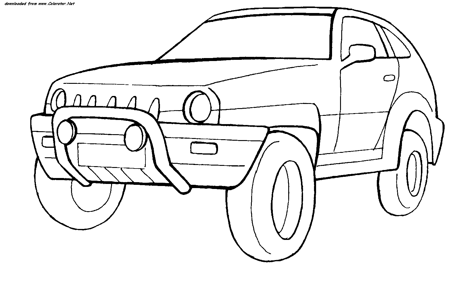 Coloriage Voiture tout Terrain  Haut Coloriage HDImages et Imprimable