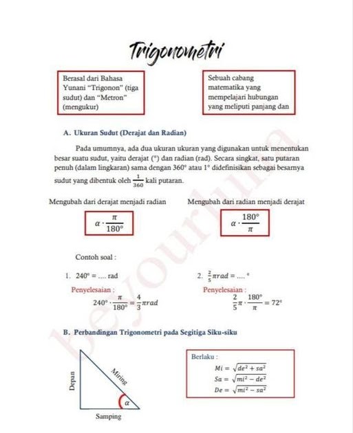 Contoh Soal Perbandingan Trigonometri Dalam Segitiga Siku Siku
