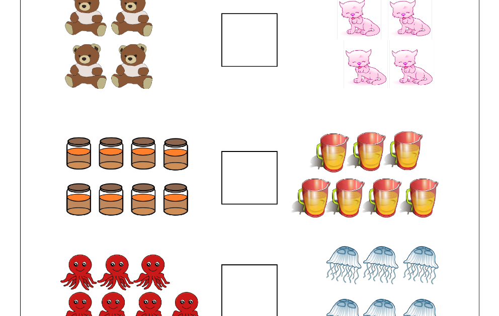 Comparing Numbers Worksheets For Grade 1