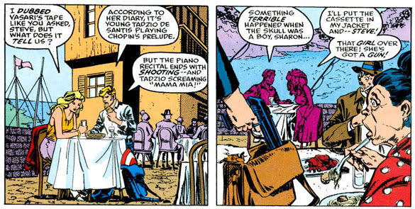'Look, I would-a not-a invited you to share-a our table if I had-a known you had-a a gun. A.'