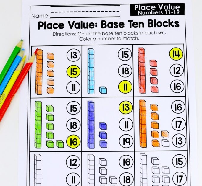 Tens And Ones Worksheet Kindergarten : Free Fall Math Worksheets For