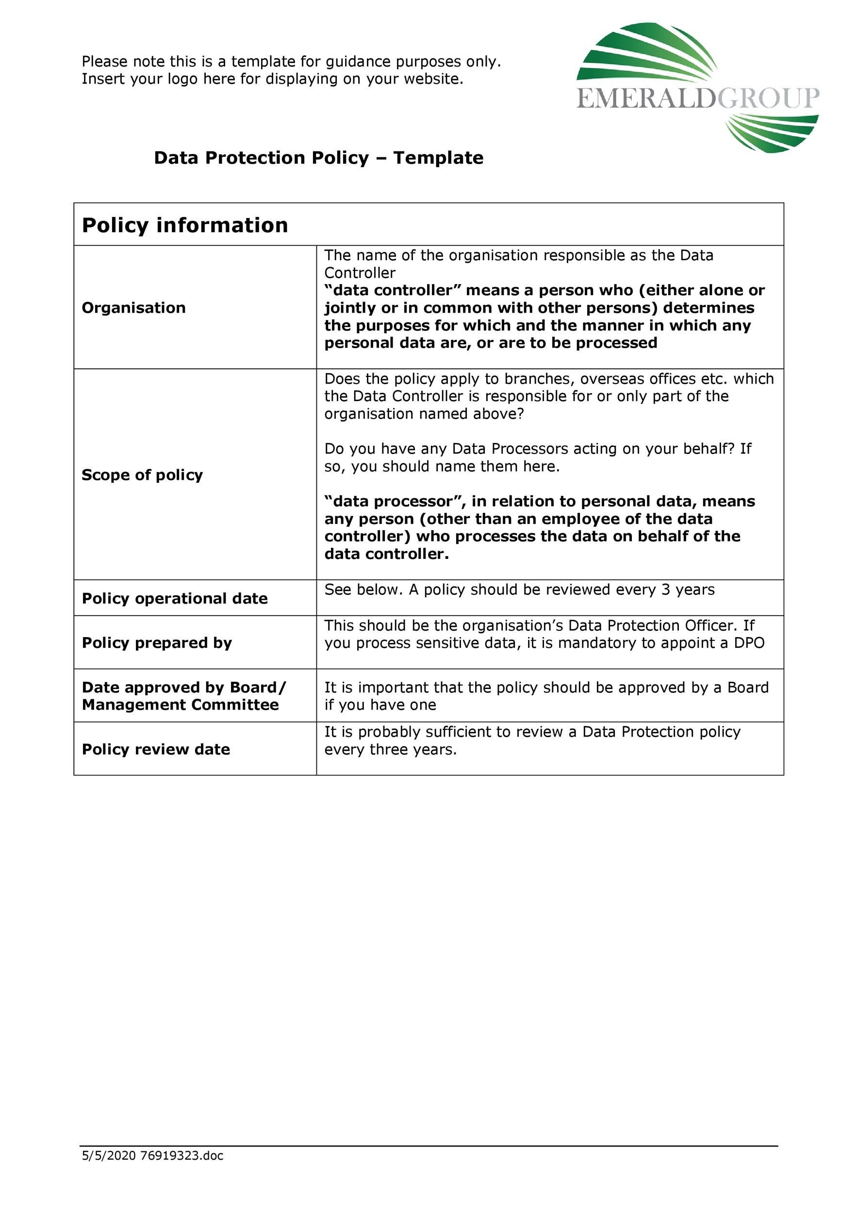 organizational-policy-template-pdf-template-rezfoods-resep-masakan