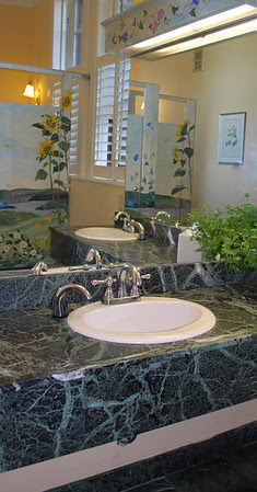 Vanity of the Ladies Room in the Mansion of the Cranwell Resort, Spa, and Golf Club