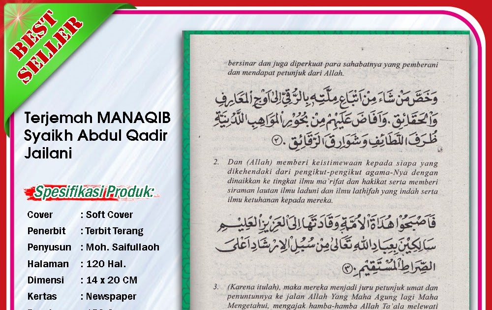 Bacaan Manaqib Latin Jurnal Siswa
