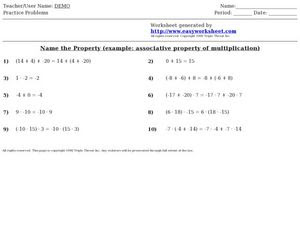 31 Identify The Properties Of Mathematics Worksheet Answers - Worksheet