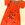 Mexican Vintage embroidered mini tunic dress blouson Hippie Orange size S or M