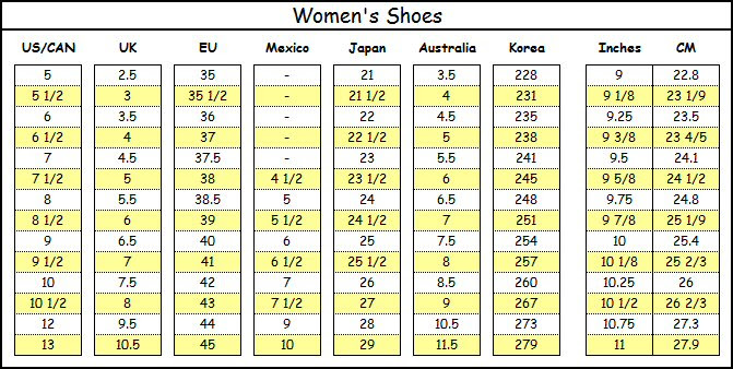 Oscar De La Renta Shoe Size Chart - Greenbushfarm.com