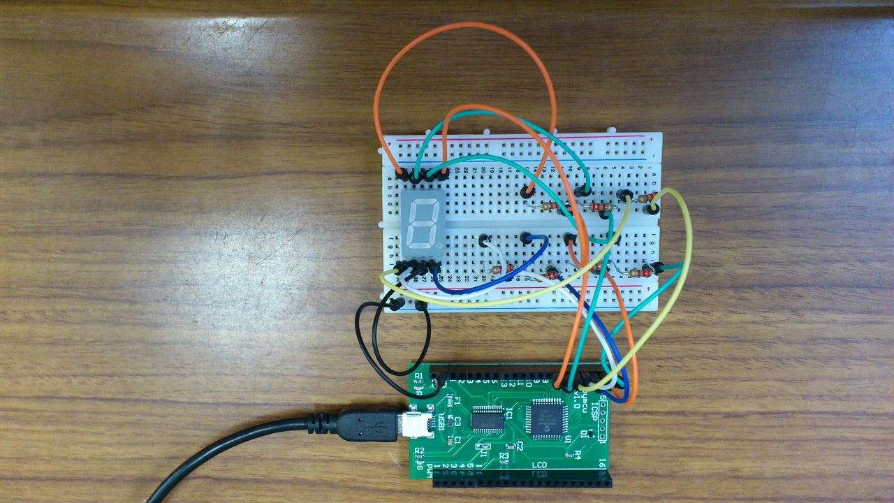 pyMCU:7LED回路実装