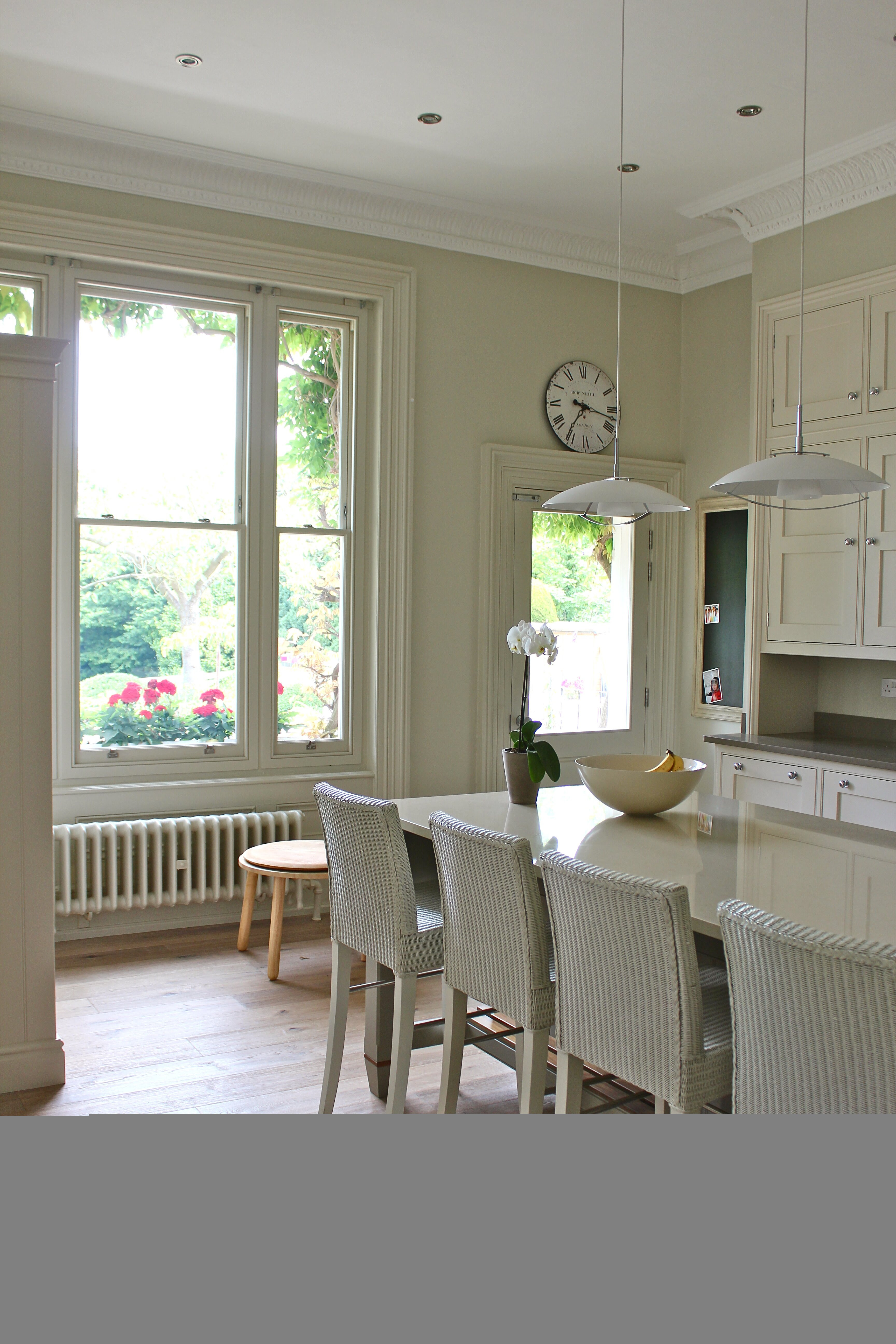 Farrow and Ball Shaded White kitchen