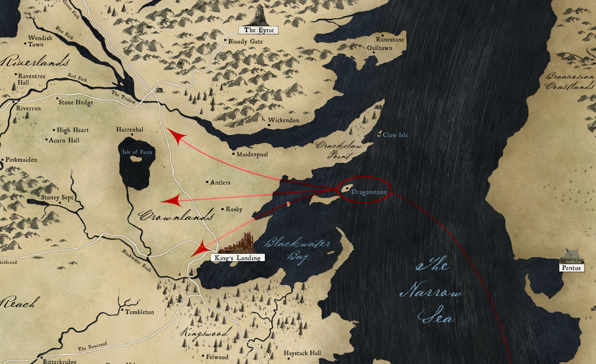 Dragonstone On Map Of Westeros Maps Of The World