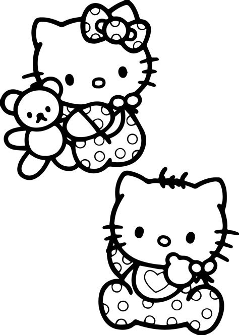 Hello Kitty With Dolphin Coloring Pages - Learn to Color
