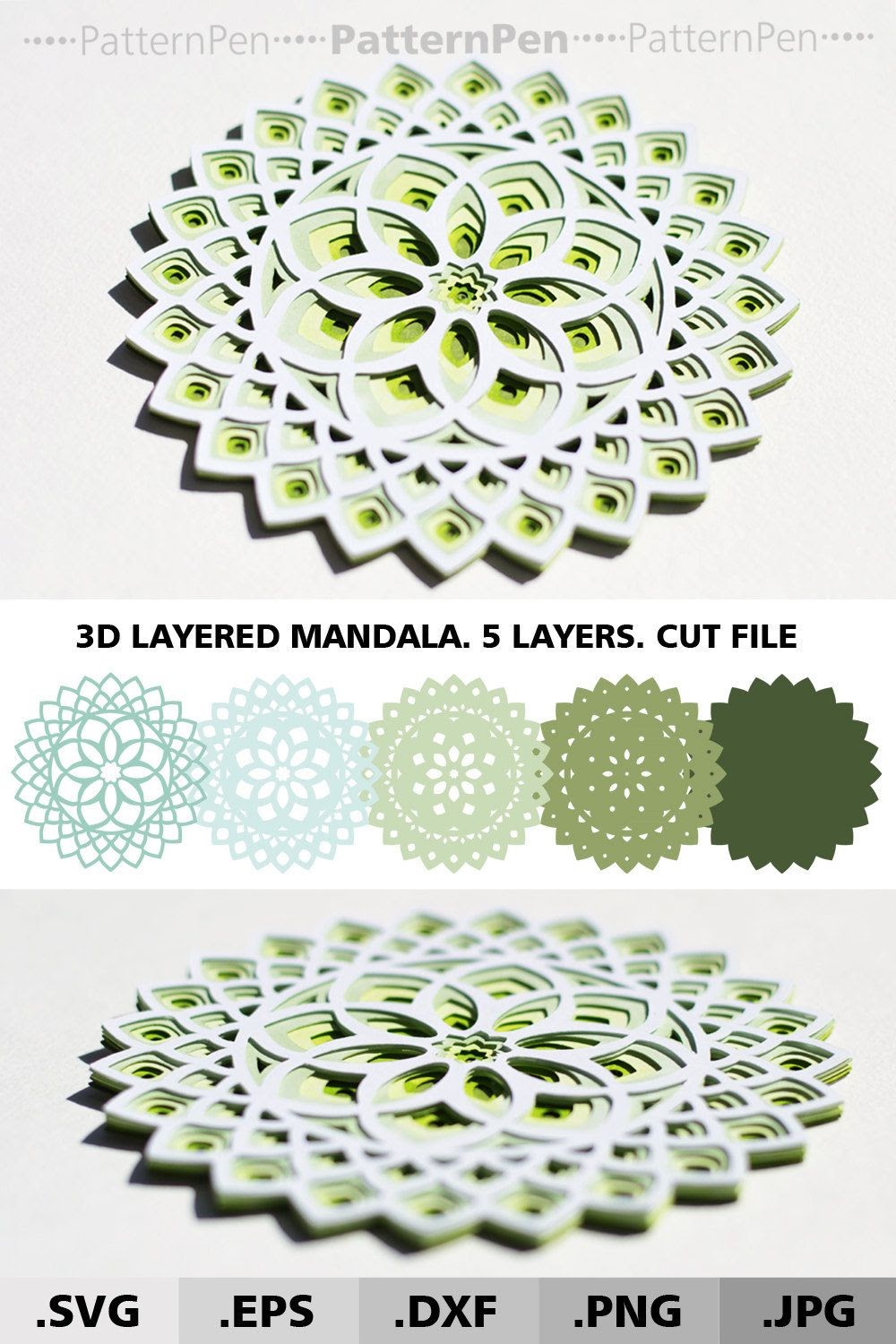 Download Multi Layered Mandala Pig Svg For Cricut - Free Layered ...