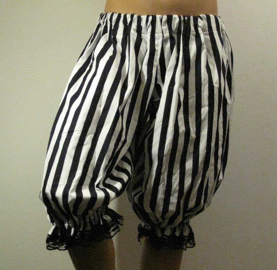 Pirate, Black and White Stripe Bloomers - DeGrubbelies