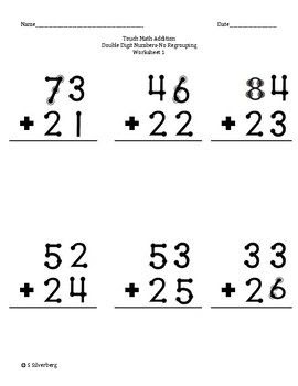 Touch Math Addition Worksheet - worksheet