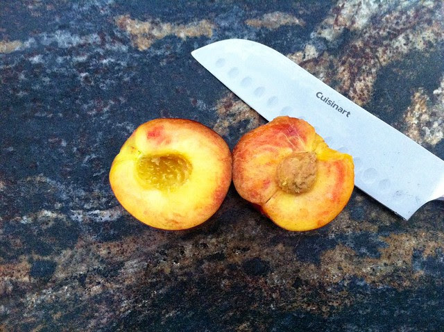 Removing Pit from Fresh Peach