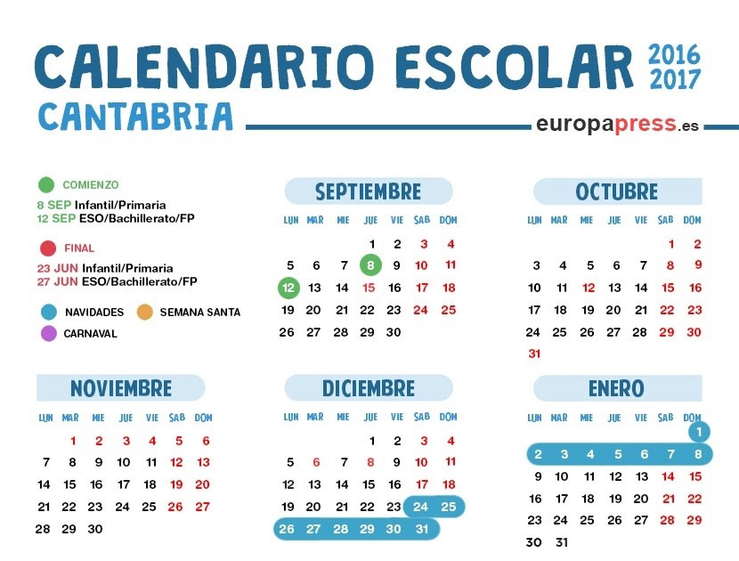 Meses Del Calendario Escolar Que Corresponden Al Invierno : Publica