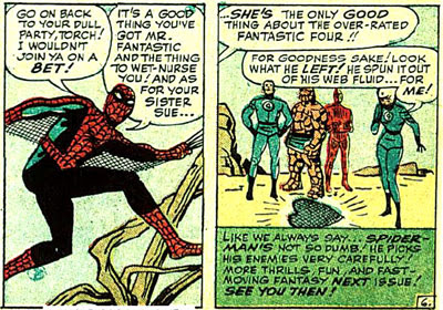 There's a web-fliud joke in here but I'm too young to make it. Amazing Spider-Man #8 panel