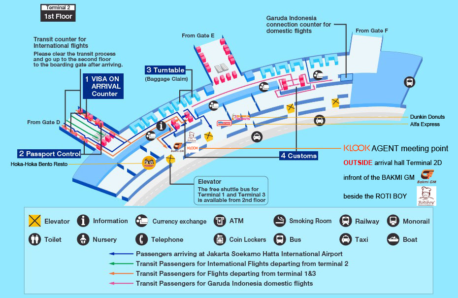 Map Of Jakarta Airport Terminal 2 - Maps of the World