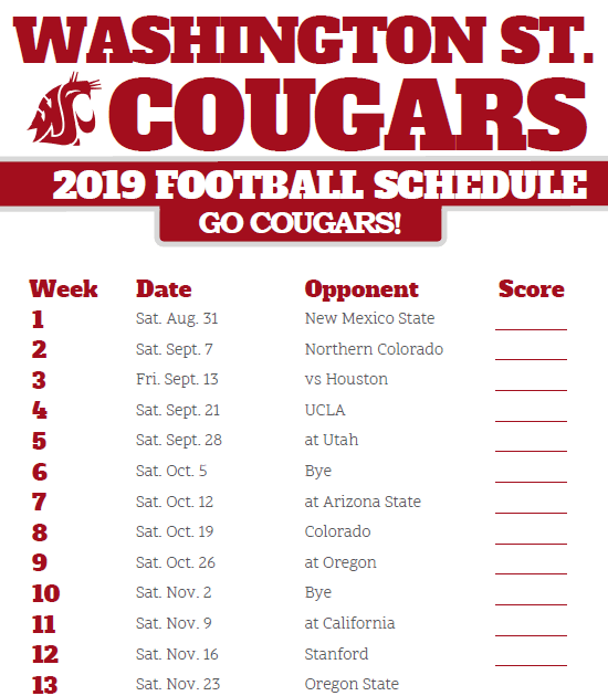 Wisconsin Badgers Football Schedule Printable