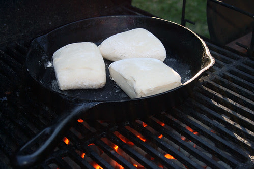 Chapa bread in the pan