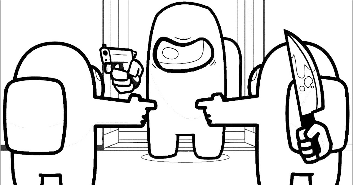Among Us Coloring Pages Imposter : Among Us Coloring Page Imposter Or