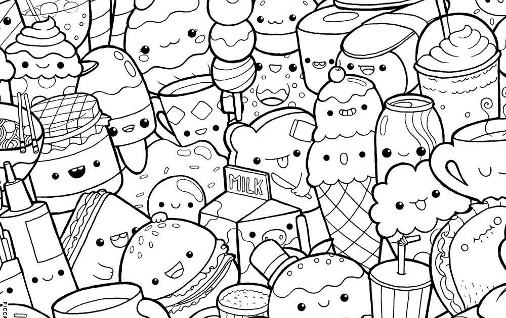 New 38+ Adorable Cute Food Coloring Pages