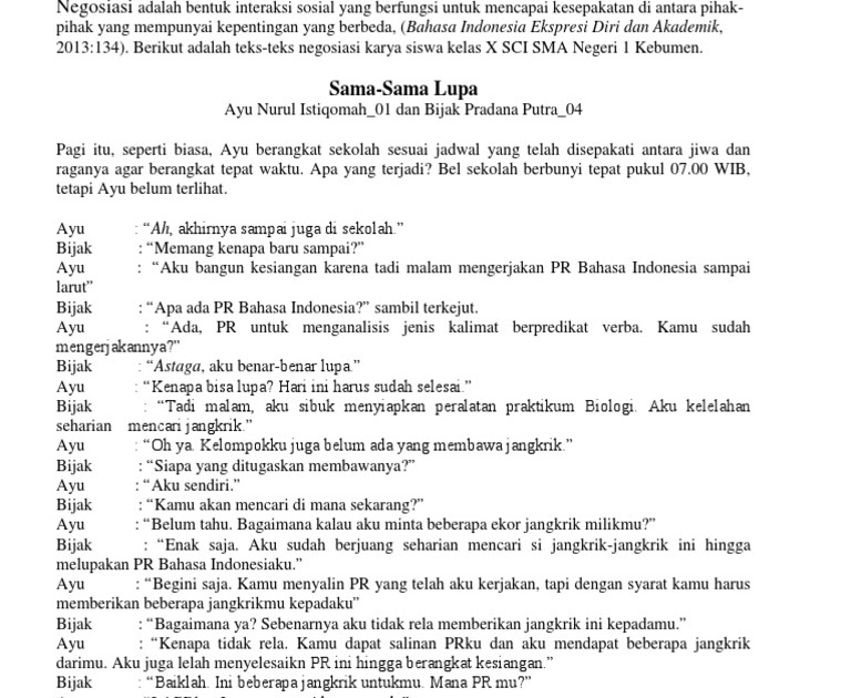 Contoh Teks Negosiasi Jual Beli Rumah Berbagai Teks Penting