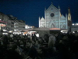 English: Piazza Santa Croce with german market...
