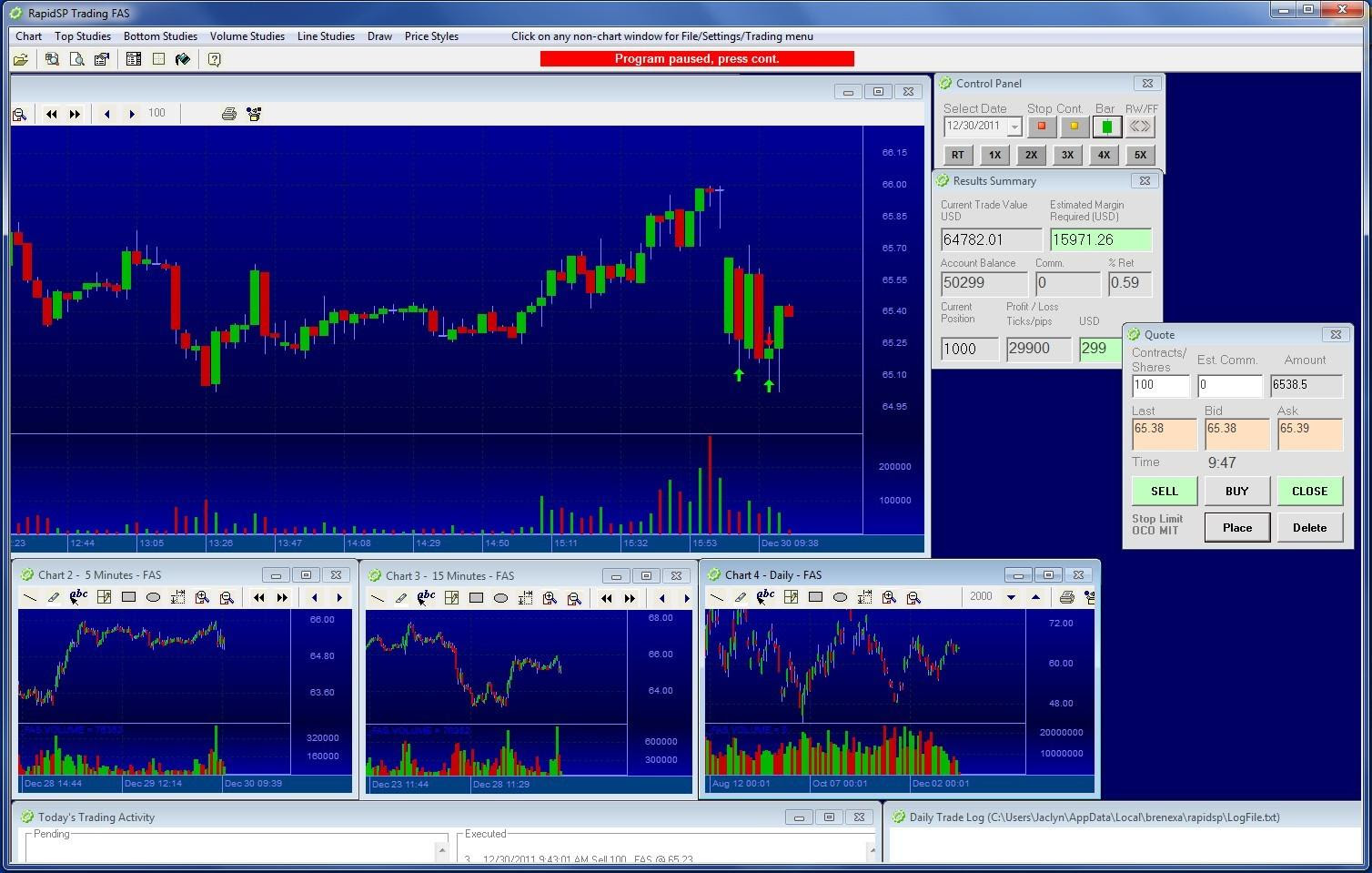 Forex trading simulation game