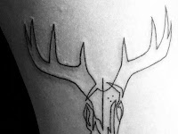 Geometric Deer Head Tattoo Design