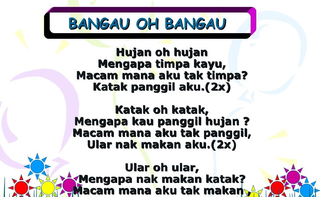 Bangau Oh Bangau Lirik Sakk Opk